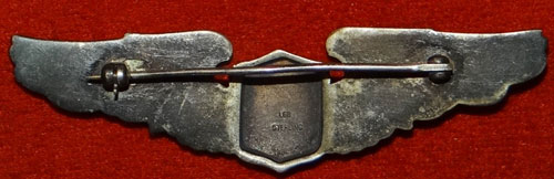 WW II 3 Inch Pin Back Pilot Wing