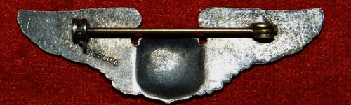 WW II 2 Inch "Pilot" Pin Back Wing