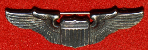 WW II 2 Inch "Pilot" Pin Back Wing