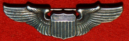 WW II 2 Inch "Pilot" Pin Back Wing