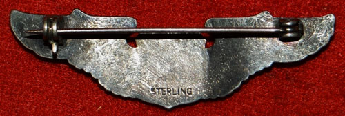 WW II 2 Inch "Pilot" Pin Back Wing