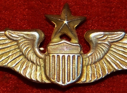 WW II "Senior Pilot" 1-1/2 Inch Pin Back Wing