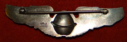 WW II "Navigator" 3 Inch Pin Back Wing by Amico