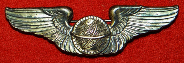 WW II "Navigator" 3 Inch Pin Back Wing