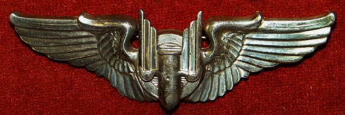 WW II "Aerial Gunner" 3 inch Pin Back Wing