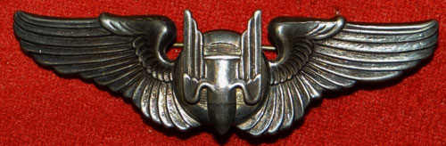 WW II "Aerial Gunner" 3 inch Pin Back Wing