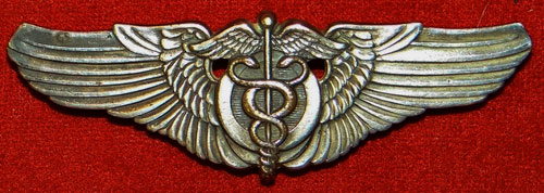 WW II 1944 Set of Two "Flight Surgeon" 3 & 2 inch Pin Back Wings by "A.H. Dondero"