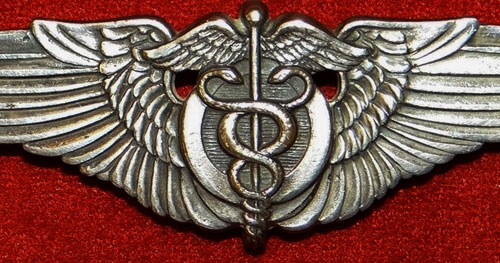 WW II 1944 Set of Two "Flight Surgeon" 3 & 2 inch Pin Back Wings by "A.H. Dondero"