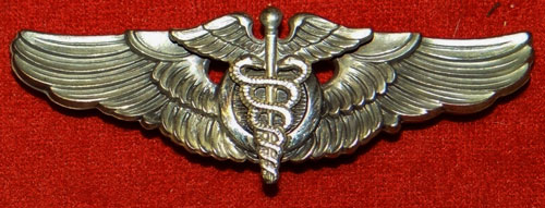 WW II 1944 Set of Two "Flight Surgeon" 3 & 2 inch Pin Back Wings by "AMICO"