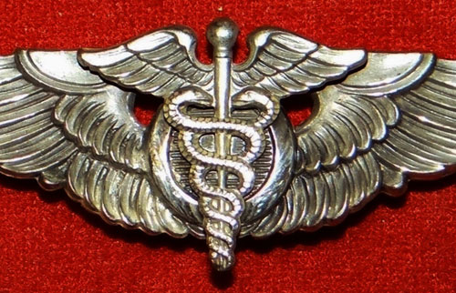 WW II 1944 Set of Two "Flight Surgeon" 3 & 2 inch Pin Back Wings by "AMICO"