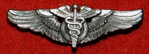 WW II 1944 Set of Two "Flight Surgeon" 3 & 2 inch Pin Back Wings by "AMICO"