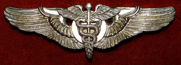 WW II 1944 "Flight Surgeon" 3 inch Pin Back Wing