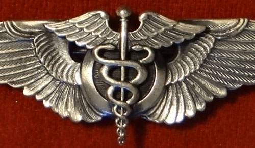 WW II 1944 "Flight Surgeon" 3 inch Pin Back Wing by "LGB"