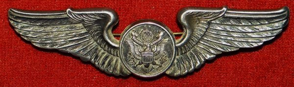 WW II "Aircrew" 3 inch Pin Back Wing