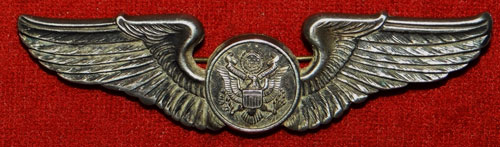WW II "Aircrew" 3 inch Pin Back Wing