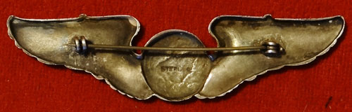 WW II "Aircrew" 3 inch Pin Back Wing