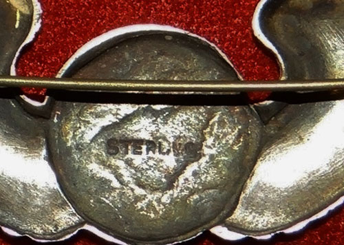 WW II "Aircrew" 3 inch Pin Back Wing