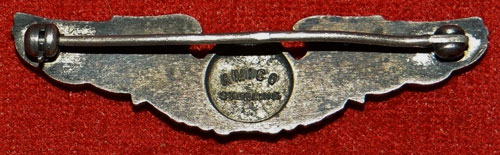 WW II "Aircrew" 2 inch Pin Back Wing by "AMICO"