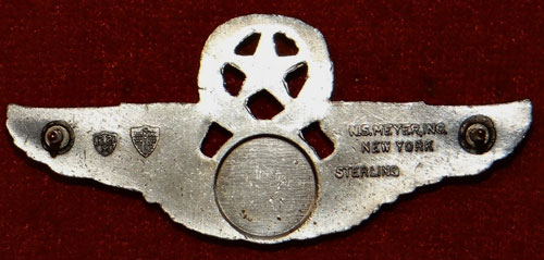 1950-60's Period Sterling "Chief Aircrew" Member 2 inch Clutch Back Wing by "Meyer"