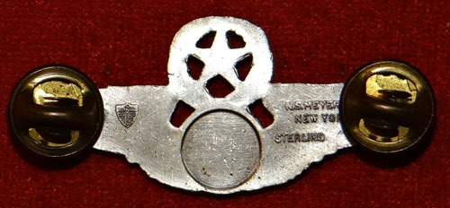 1950-60's Period Sterling "Chief Aircrew" Member 2 inch Clutch Back Wing by "Meyer"