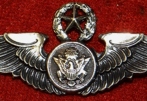 1950-60's Period Sterling "Chief Aircrew" Member 2 inch Clutch Back Wing by Gemsco