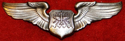 USAF Vietnam Period Sterling 3 inch "Navigator" Clutch Back Maker Marked Wing