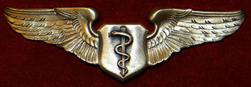 USAF Vietnam Period Sterling 3 inch "Flight Surgeon" Clutch Back Wing by "Meyer"