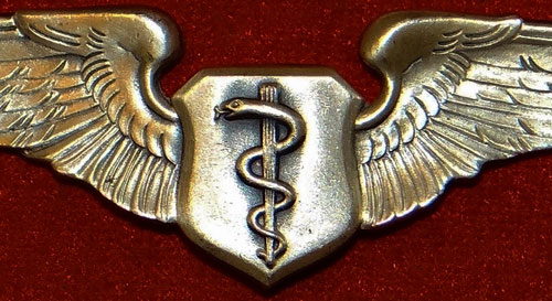 USAF Vietnam Period Sterling 3 inch "Flight Surgeon" Clutch Back Wing by "Meyer"