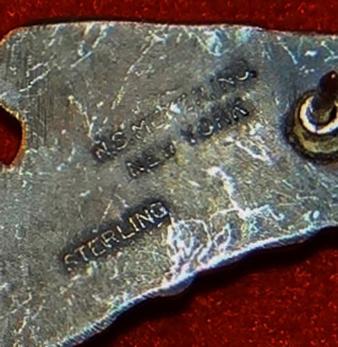 USAF Vietnam Period Sterling 3 inch "Flight Surgeon" Clutch Back Wing by "Meyer"