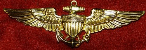 U.S. Navy Full Size Gold Clutch Back "Pilot" Wing