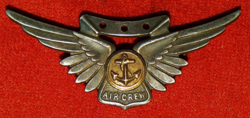 WW II U.S. Navy Pin Back "Combat Aircrew" Wing