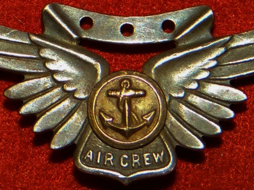 WW II U.S. Navy Pin Back "Combat Aircrew" Wing