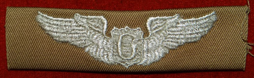 WW II Cloth 3 inch "GLIDER PILOT" Wing