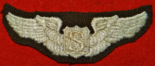 WW II Cloth 3 inch "SERVICE PILOT" Wing