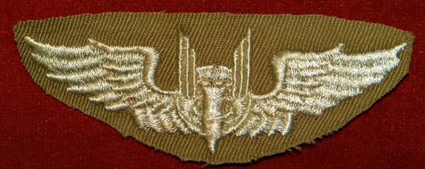 WW II Cloth 3 inch "AERIAL GUNNER" Wing