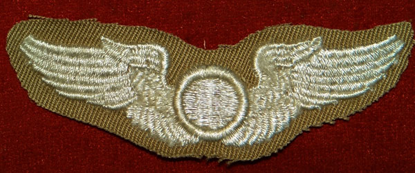 WW II Cloth 3 inch "OBSERVER" Wing