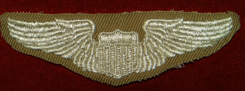 WW II Cloth 3 inch "PILOT" Wing