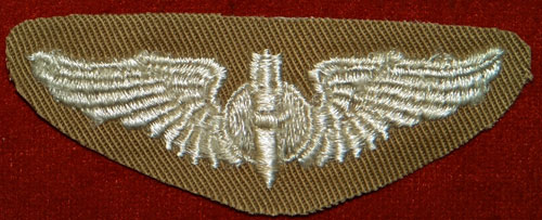 WW II Cloth 3 inch "BOMBARDIER" Wing