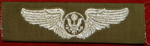 WW II Cloth 3 inch "AIRCREW" Wing