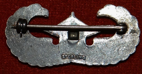 WW II Sterling Pin Back "GLIDER QUALIFICATION" Badge