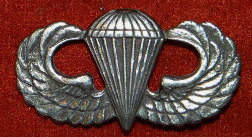 Sterling "PARACHUTIST QULIFICATION" Badge