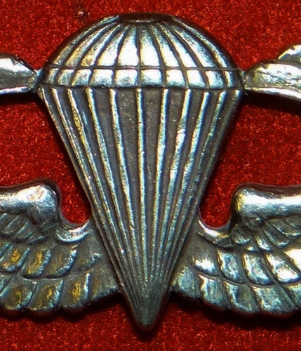 Sterling "PARACHUTIST QULIFICATION" Badge