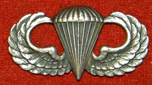 Sterling "PARACHUTIST QULIFICATION" Badge