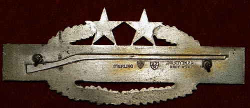 Sterling Third Award "COMBAT INFANTRYMAN" Badge