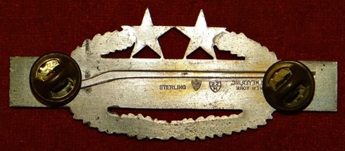 Sterling Third Award "COMBAT INFANTRYMAN" Badge