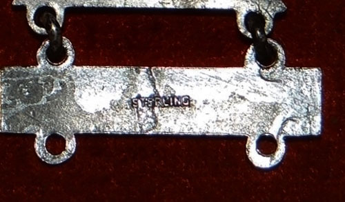 WW II Sterling Pin Back "DRIVER/MECHANIC" Badge