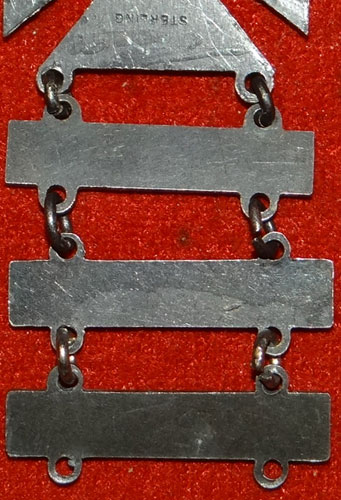 WW II Sterling Pin Back "MARKSMAN" Badge with Three Bars