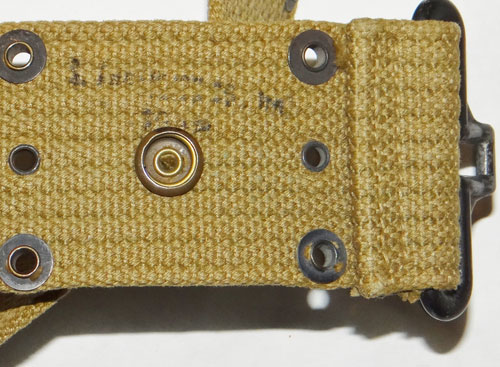 WW II U.S. M-1936 Pistol Belt with Clip Pouch & First Aid Pouch