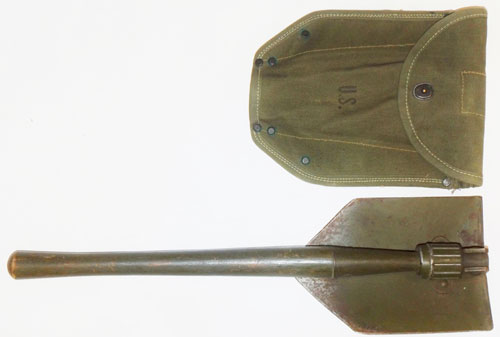 WW II 1945 Dated M-1943 Entrenching Shovel with Web Carrier