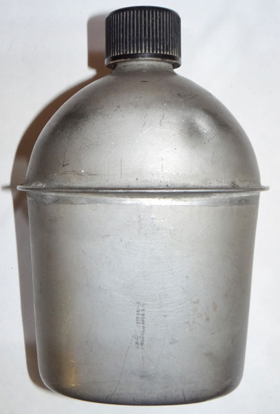WW II 1945 Dated M-1910/42 Stainless Steel Canteen WW II 1945 Dated M-1910/42 Stainless Steel Canteen